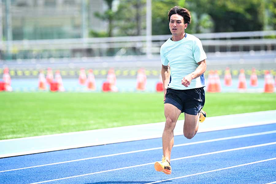 ジュニア世代でも橋岡の跳躍を真似する子供たちが増えているという【写真：中戸川知世】