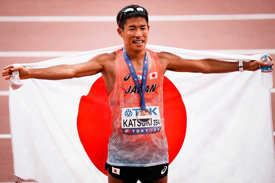 勝木が抱く、メダリストとして持つ強い責任感とは【写真：中戸川知世】