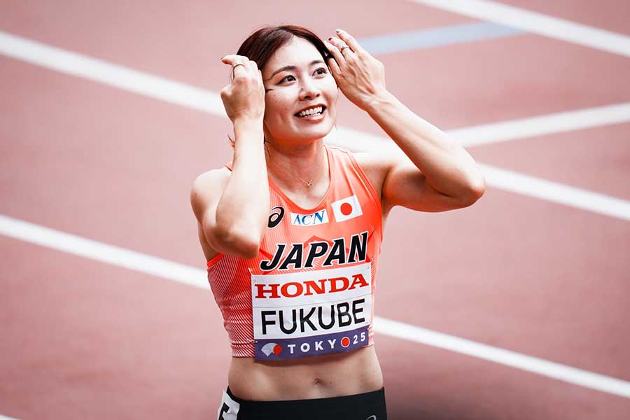 女子100メートル障害の福部真子【写真：中戸川知世】