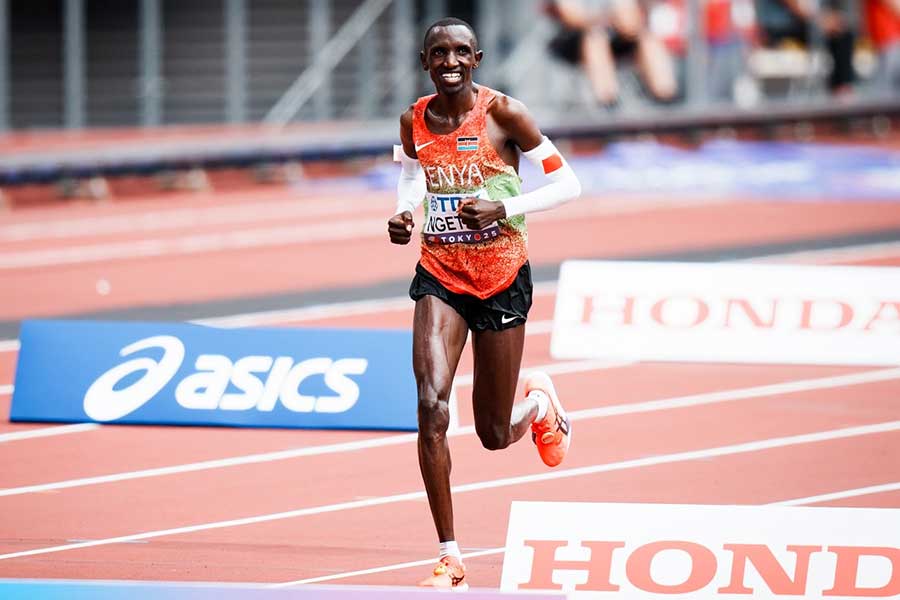 男子マラソン、ケニアのヴィンセントキプケモイ・ゲティッチ【写真：中戸川知世】