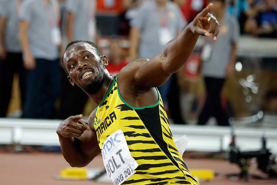 2015年北京大会に出場したウサイン・ボルト【写真：AP/アフロ】