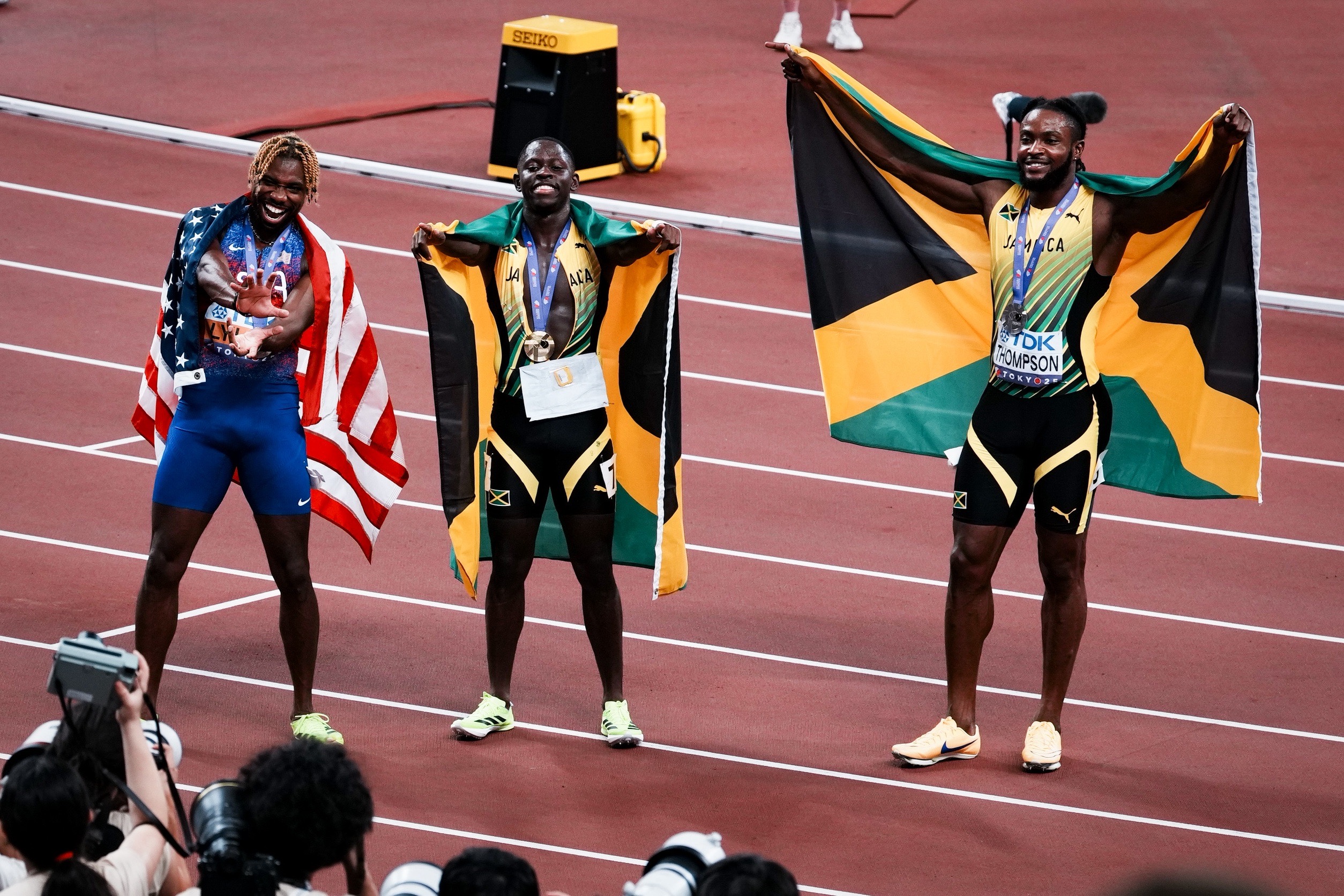 陸上競技の花形、男子100メートルは五輪・世界陸上ともに盛り上がる【写真：中戸川知世】