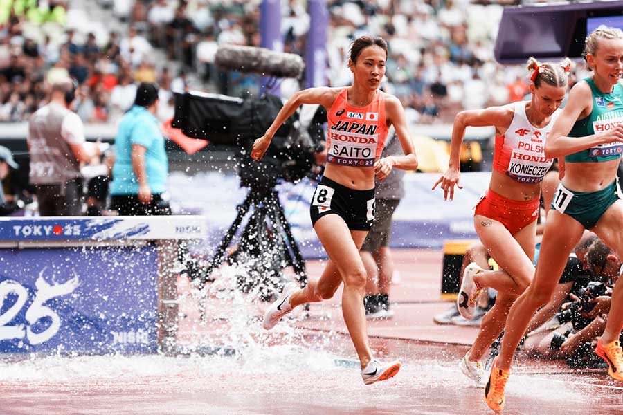 女子3000メートル障害で日本記録を樹立した斎藤みう【写真：中戸川知世】