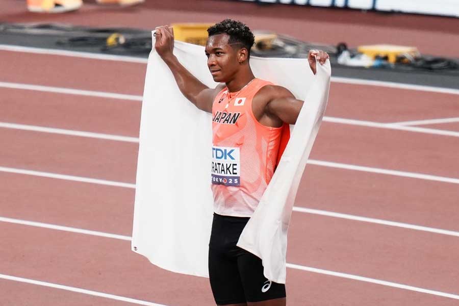 男子110メートル障害で5位入賞した村竹ラシッド【写真：中戸川知世】