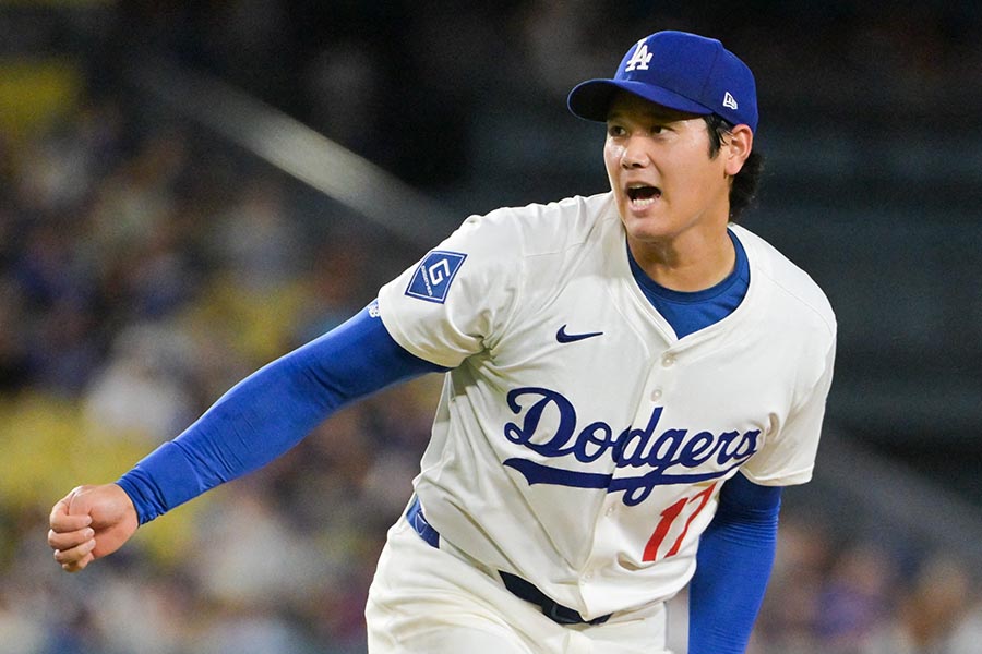 フィリーズ戦で先発登板したドジャースの大谷翔平【写真：ロイター】