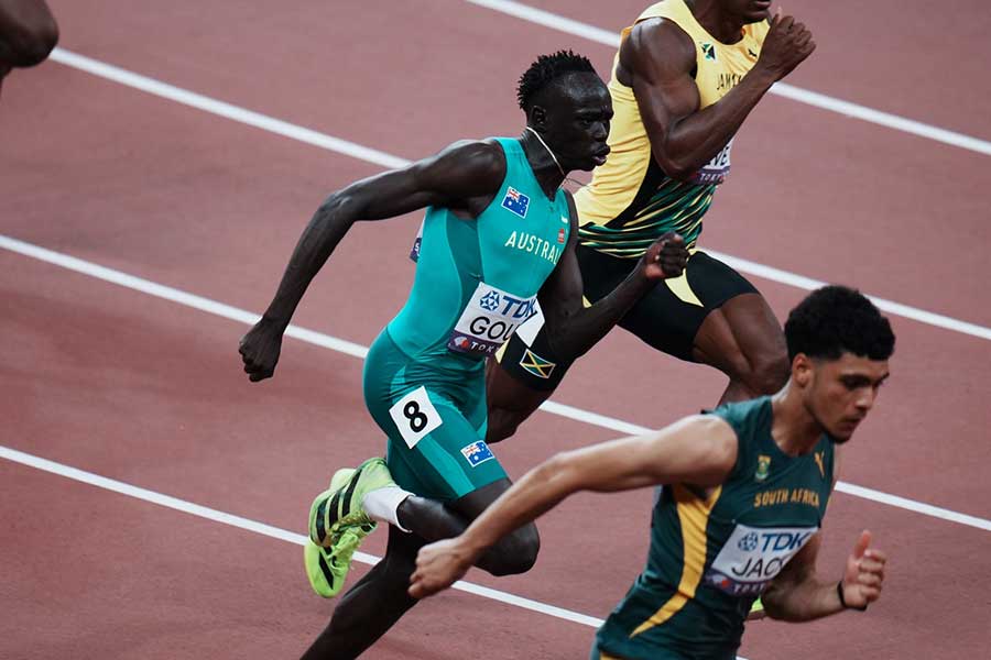 男子200メートルのガウト・ガウト【写真：中戸川知世】