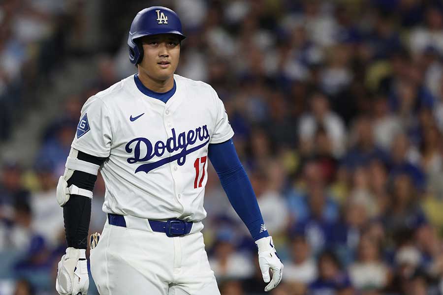 ジャイアンツ戦に出場したドジャースの大谷翔平【写真：ロイター】