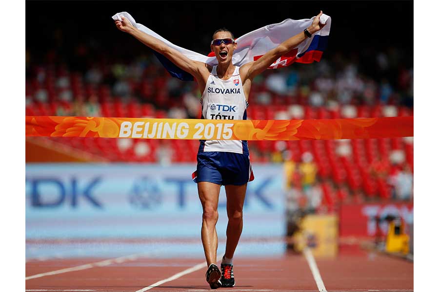 2015年北京大会の男子50キロ競歩で優勝したマテイ・トート【写真：ロイター/アフロ】