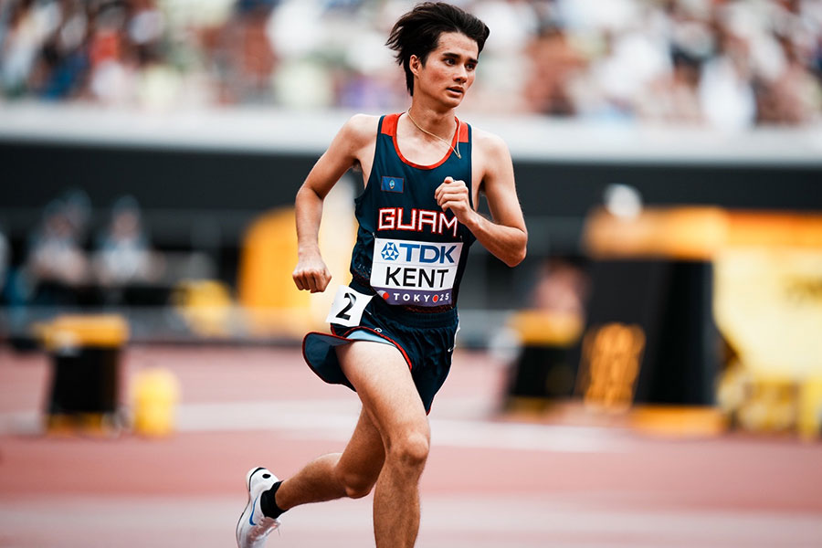 男子1500メートルに出場したグアム代表のヒュー・ケント【写真：中戸川知世】