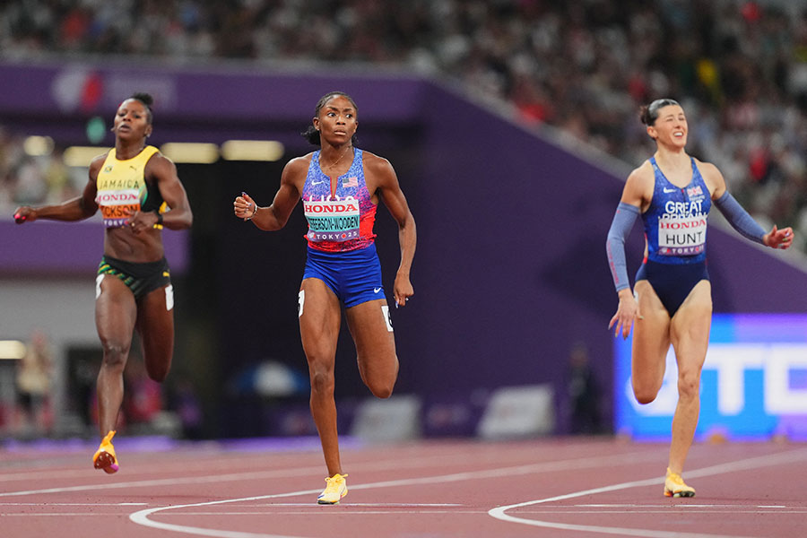 女子200メートルで金メダルを獲得したメリッサ・ジェファーソンウッデン【写真：ロイター】