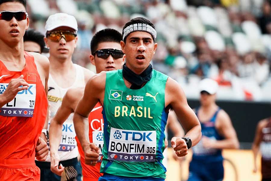 まさかの落とし物で一躍注目を浴びたカイオ・ボンフィム【写真：中戸川知世】