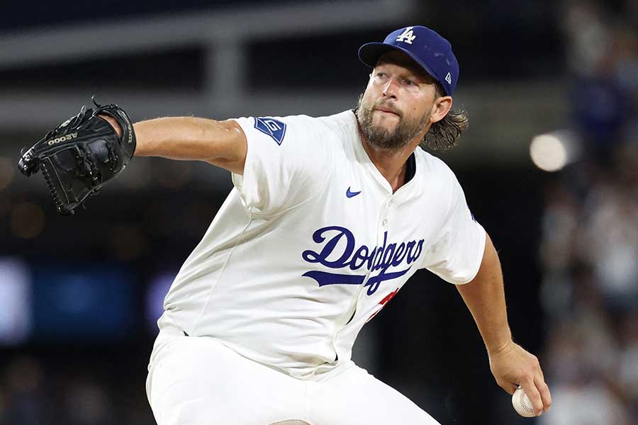 ジャイアンツ戦で先発登板したドジャースのカーショー【写真:ロイター】