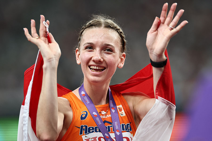 女子400メートル障害で大会連覇を達成したフェムケ・ボル【写真：ロイター】