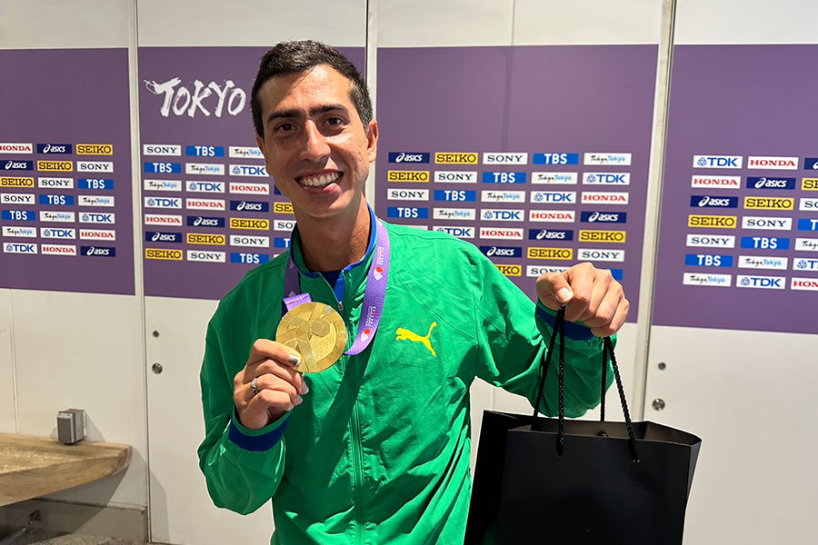 男子20キロ競歩で結婚指輪を落としたカイオ・ボンフィム【写真：編集部】