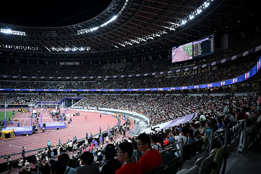 世界選手権東京大会が行われた国立競技場【写真：中戸川知世】