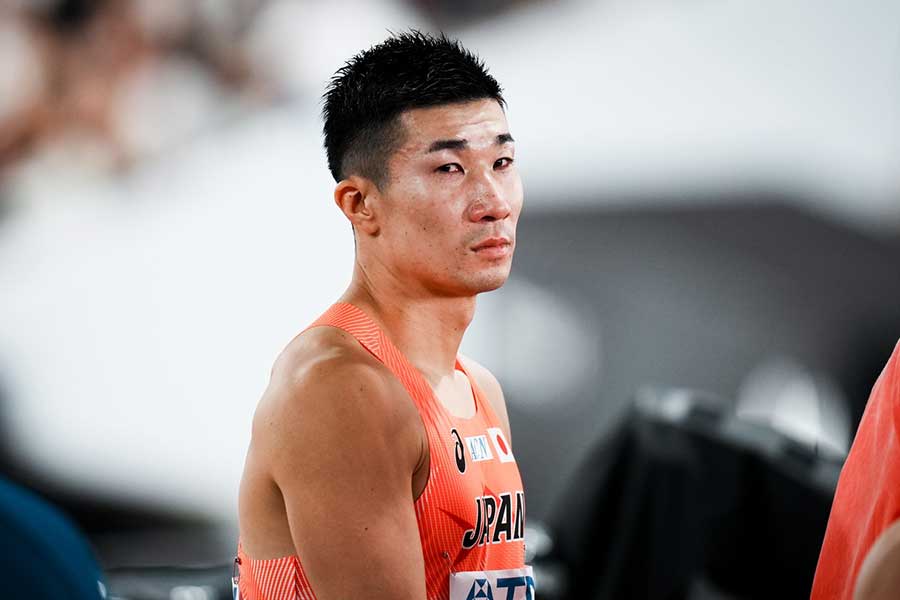男子4×100メートルリレーの桐生祥秀【写真：中戸川知世】