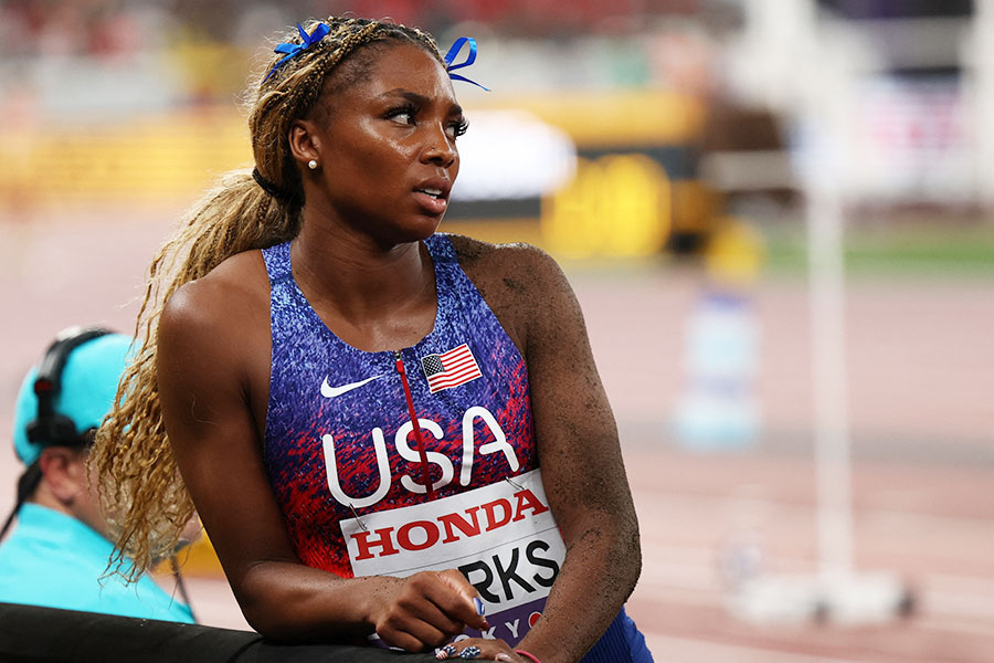 東京世界陸上で女子走り幅跳びに出場したクアネシャ・バークス【写真：ロイター】