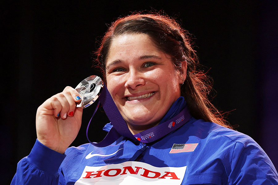 女子砲丸投げで銀メダルに輝いたチェース・ジャクソン【写真:ロイター】