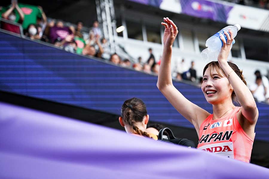 世界陸上女子100メートル障害に出場した中島ひとみ【写真:中戸川知世】