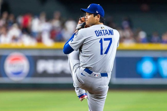 大谷翔平にアクシデント 痛烈170キロが直撃…「みんな息を止めている