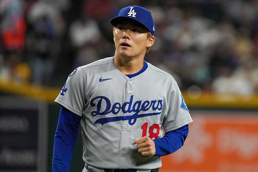 ダイヤモンドバックス戦に先発したドジャースの山本由伸【写真:AP/アフロ】