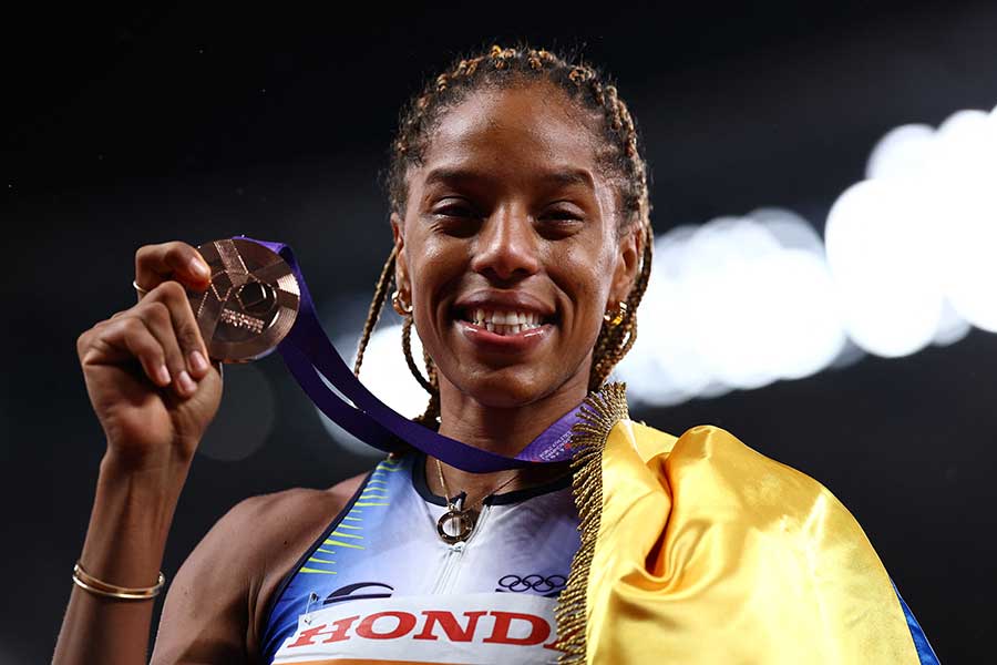 女子三段跳びで銅メダルを獲得したユリマル・ロハス【写真:ロイター】