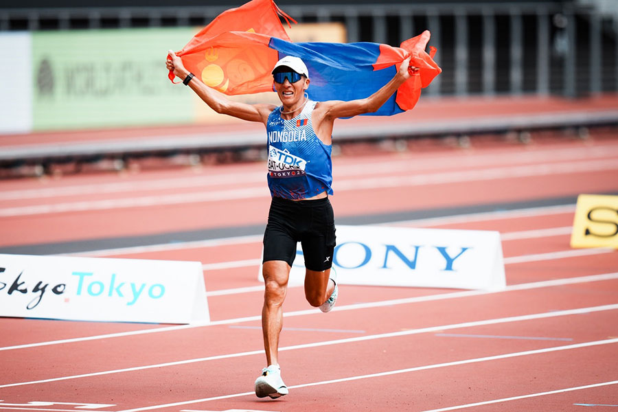 世界陸上12回目の出場を果たしたセルオド・バトオチル【写真：中戸川知世】