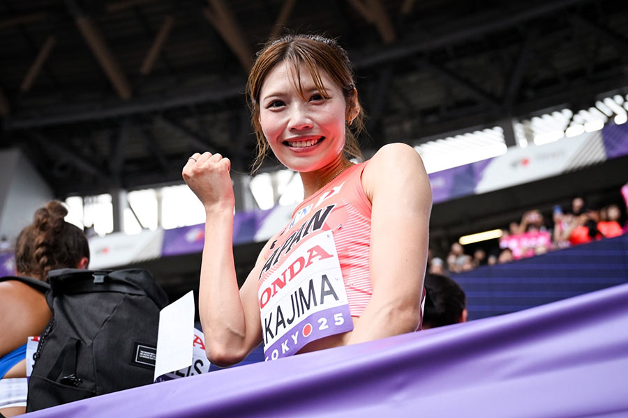 女子100メートル障害に出場した中島ひとみ【写真：中戸川知世】