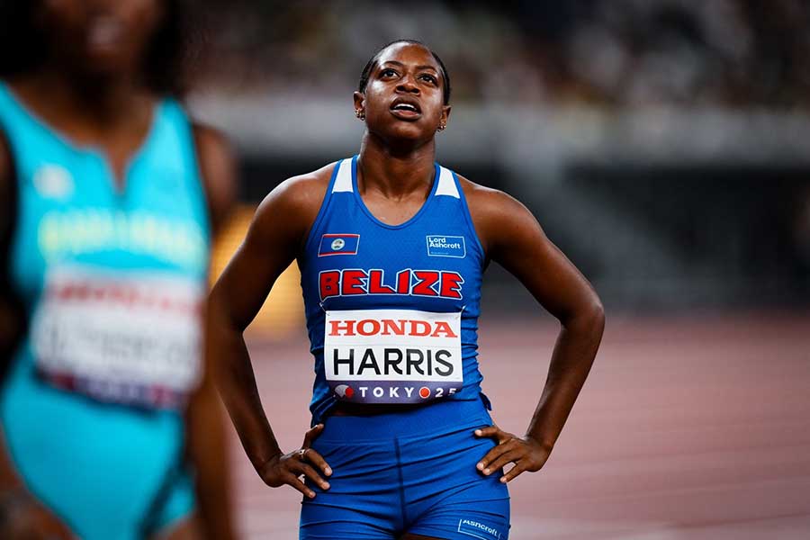 小国ベリーズから唯一の選出で女子100メートルに出場したニーシャ・ハリス【写真:中戸川知世】