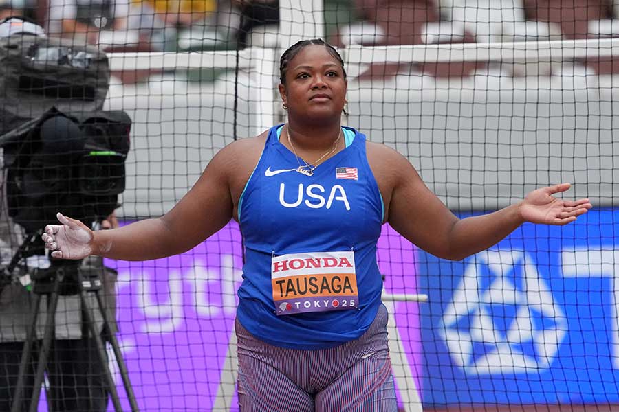 女子円盤投げで6位に入ったラウラウガ・タウサガ【写真：ロイター】