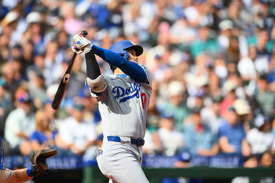 マリナーズ戦に出場したドジャースの大谷翔平【写真：ロイター】