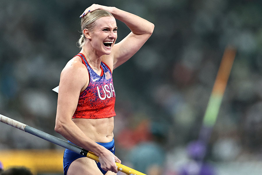 女子棒高跳びで金メダルを獲得した米国代表ケイティ・ムーン【写真:ロイター】