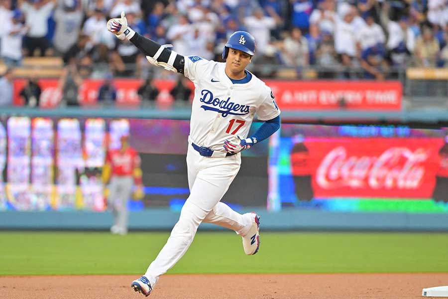 ホームランを放ったドジャースの大谷翔平【写真：ロイター】