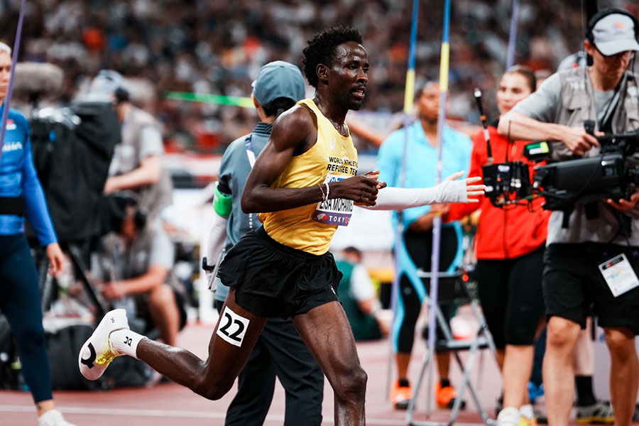 男子5000メートルに出場したジャマル・モハメド【写真：中戸川知世】