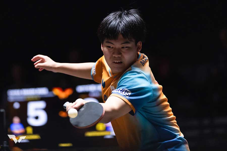 WTT中国スマッシュに出場した松島輝空【写真：World Table Tennis提供】