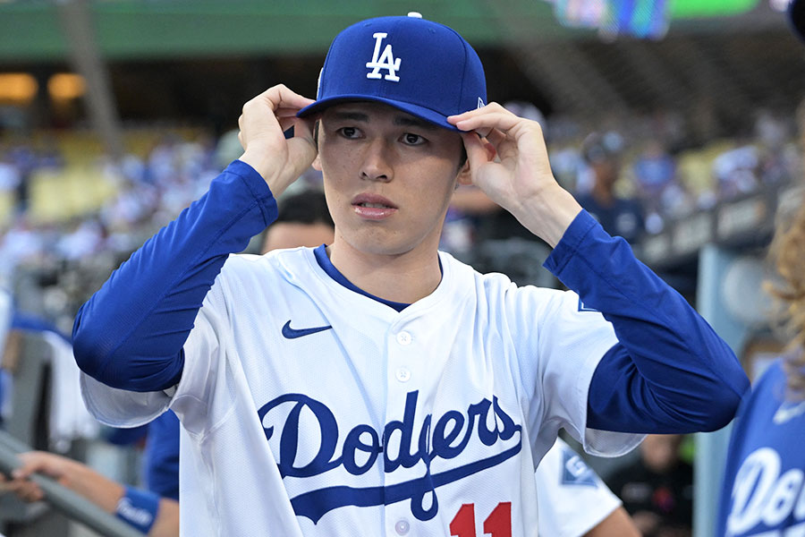 ドジャースの佐々木朗希【写真：ロイター】