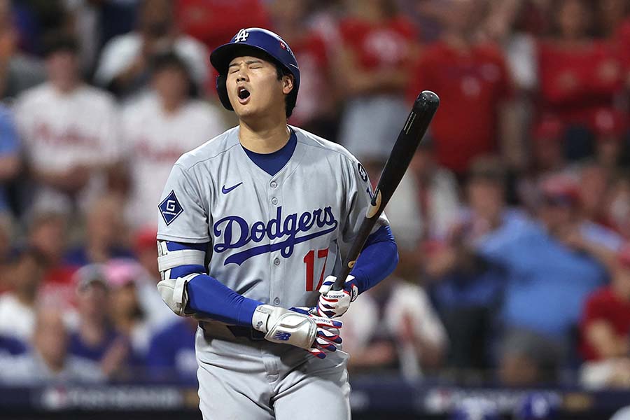 フィリーズ先発サンチェスから三振を喫したドジャースの大谷翔平【写真：ロイター】