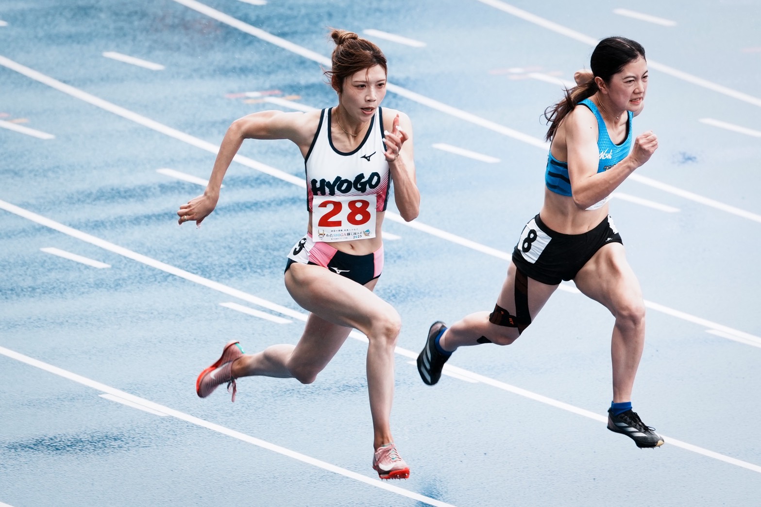 女子100メートルに出場した中島ひとみ【写真：中戸川知世】