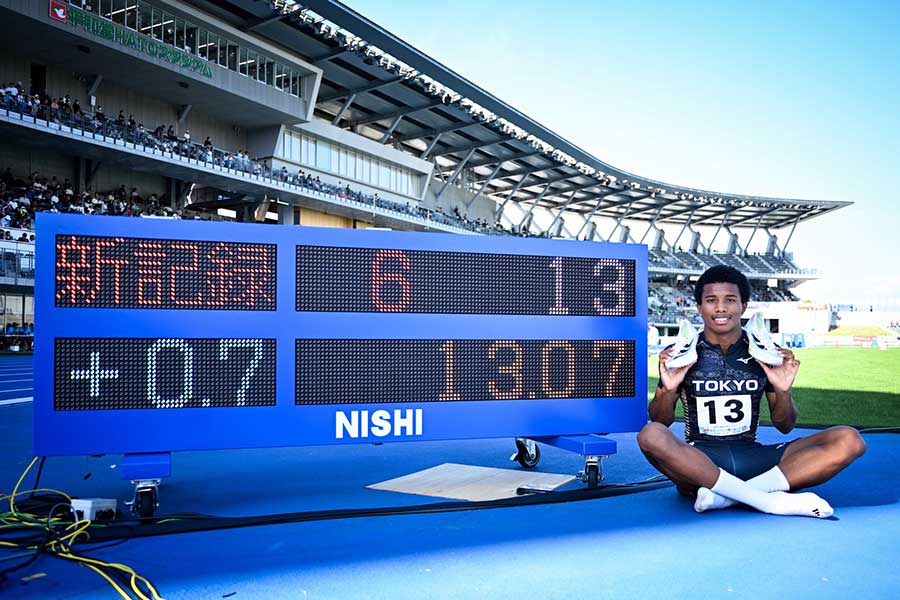 U20日本新記録を出し優勝した古賀ジェレミー【写真：中戸川知世】