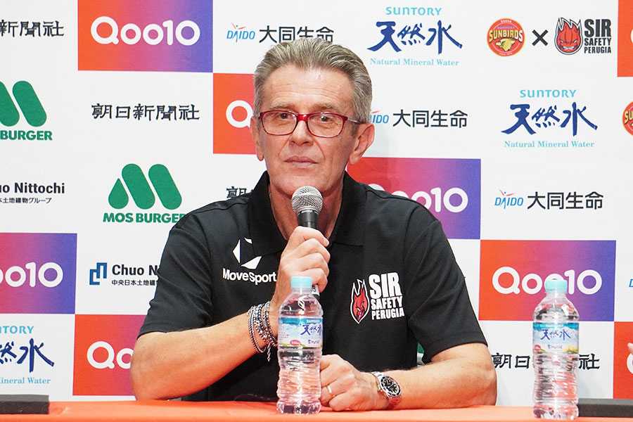 ペルージャのアンジェロ・ロレンツェッティ監督【写真：澤田直人】