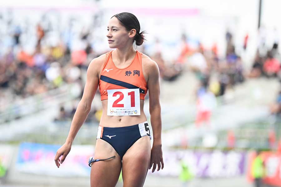 世界陸上で落選から20日、国スポに出場した青木アリエ【写真：中戸川知世】
