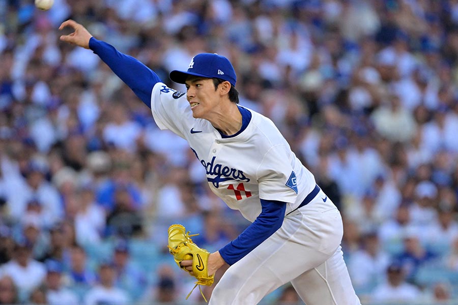 3イニングを完璧に抑えたドジャースの佐々木朗希【写真：ロイター】