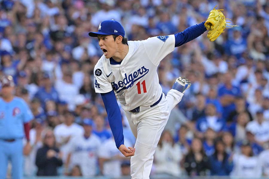 ドジャースの佐々木朗希【写真：ロイター】