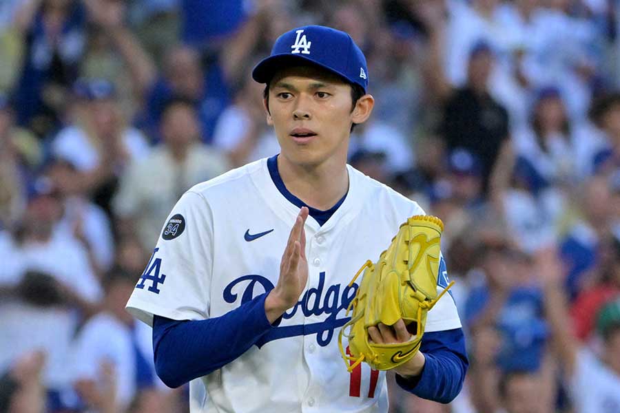 ドジャースの佐々木朗希【写真：ロイター】