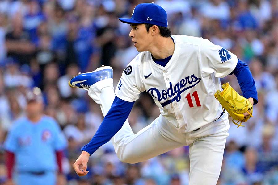 ドジャースの佐々木朗希【写真：ロイター】