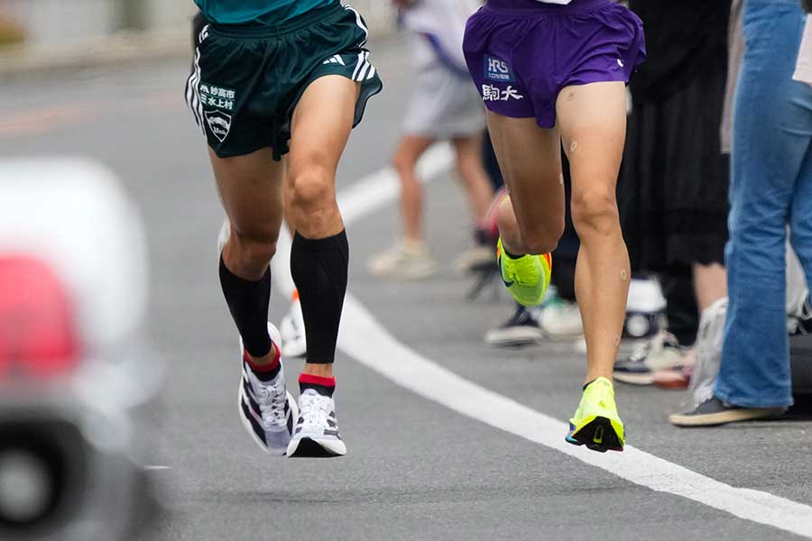 青山学院大が4区終了時点でトップと2分22秒差の11位に【写真：SportsPressJP/アフロ】