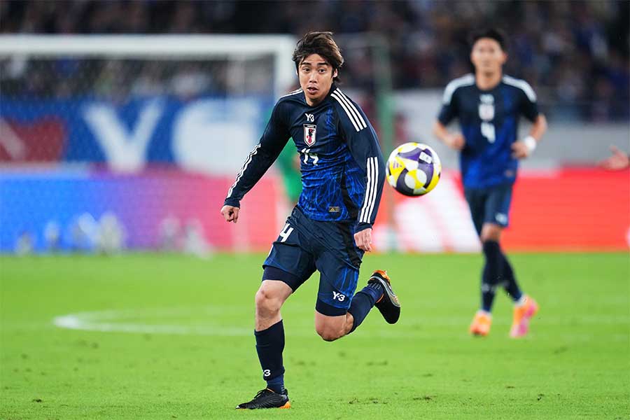 ブラジル戦、2アシストを記録した日本代表の伊東純也【写真:アフロスポーツ/アフロ】