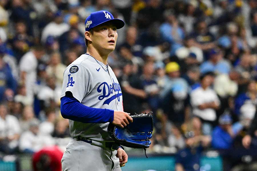 9回1失点で完投したドジャースの山本由伸【写真：ロイター】
