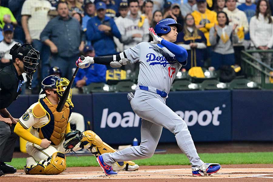 「1番・DH」で先発出場したドジャースの大谷翔平【写真:ロイター】