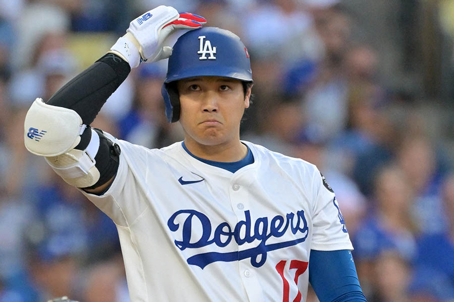 ブルワーズ戦に出場したドジャースの大谷翔平【写真：ロイター】